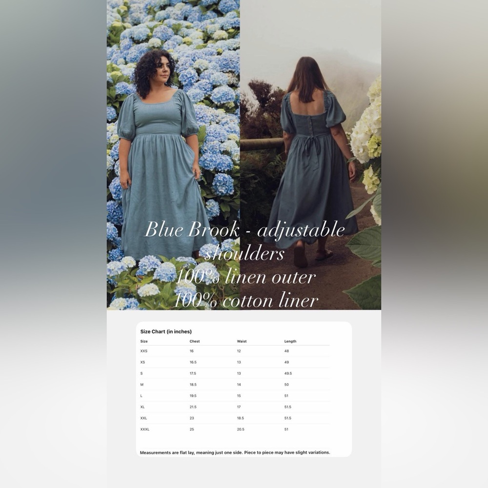 LCW Blue Brook Dress with Adjustable Shoulders